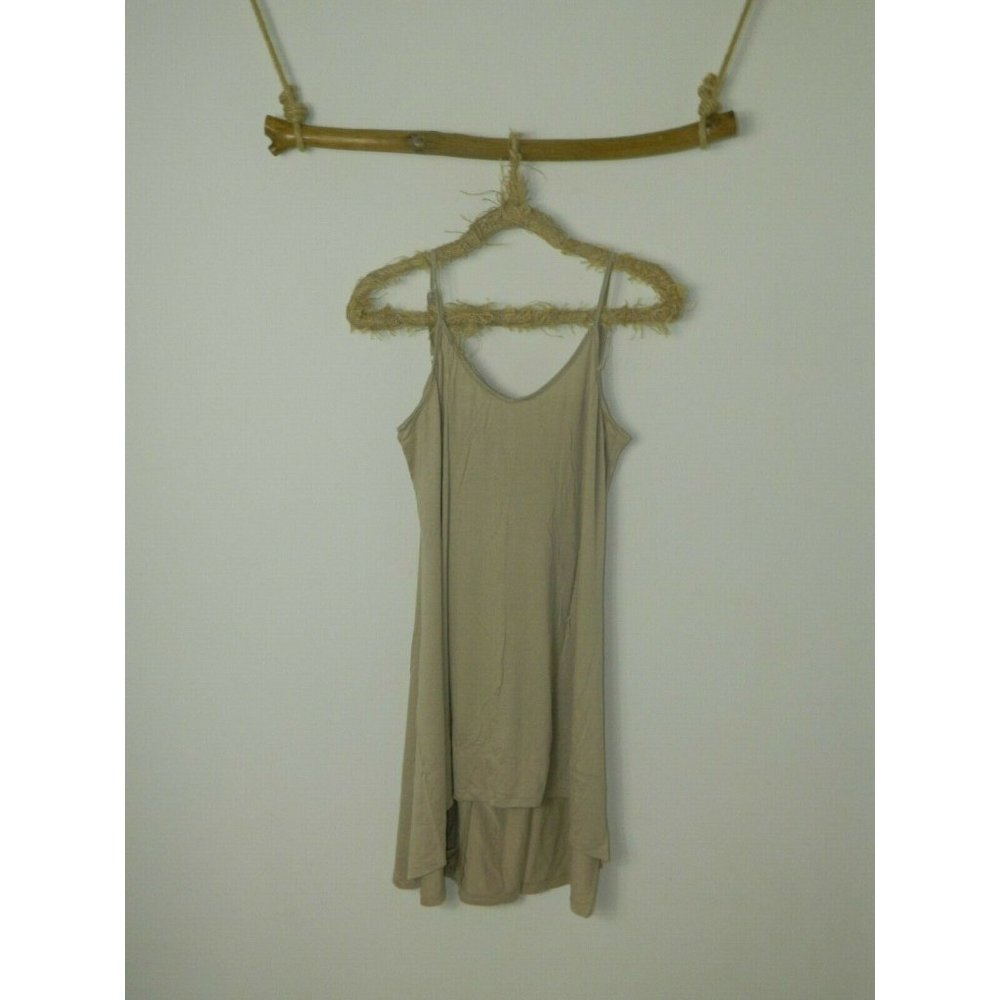 Timber Rose Tank Dress Beige Tunic Loungewear Short Dress Size X-Large